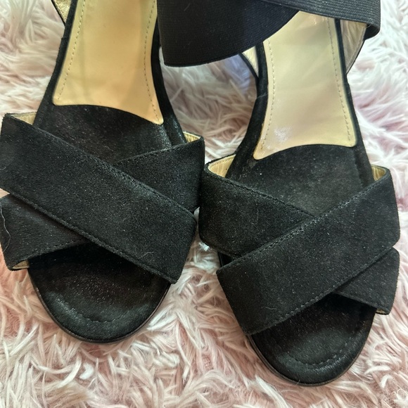 Amalfi by RANGONI Firenze Block Heel Slingback Sandal black Suede - Picture 3 of 9